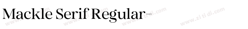 Mackle Serif Regular字体转换